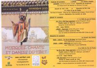 Musiques , chants et danses du Tibet. Du 20 au 22 novembre 2015 à VIC LE COMTE. Puy-de-dome. 
